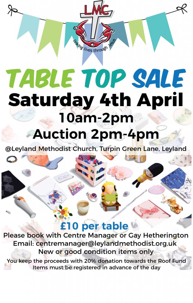 Table Top Sale at Brandon Power blog